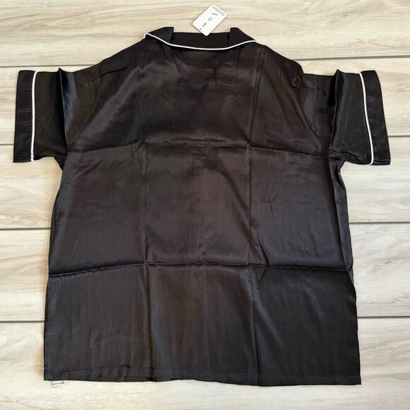 SWOMOG Satin Pajamas Black XL NWT IN PACKAGE - Picture 5 of 8